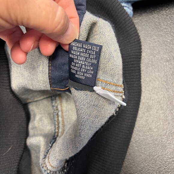 VTG Marithe Francois Girbaud women’s Denim Jean Bomber Jacket XL Trucker Cropped - Picture 5 of 9